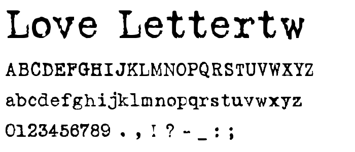 Love LetterTW font